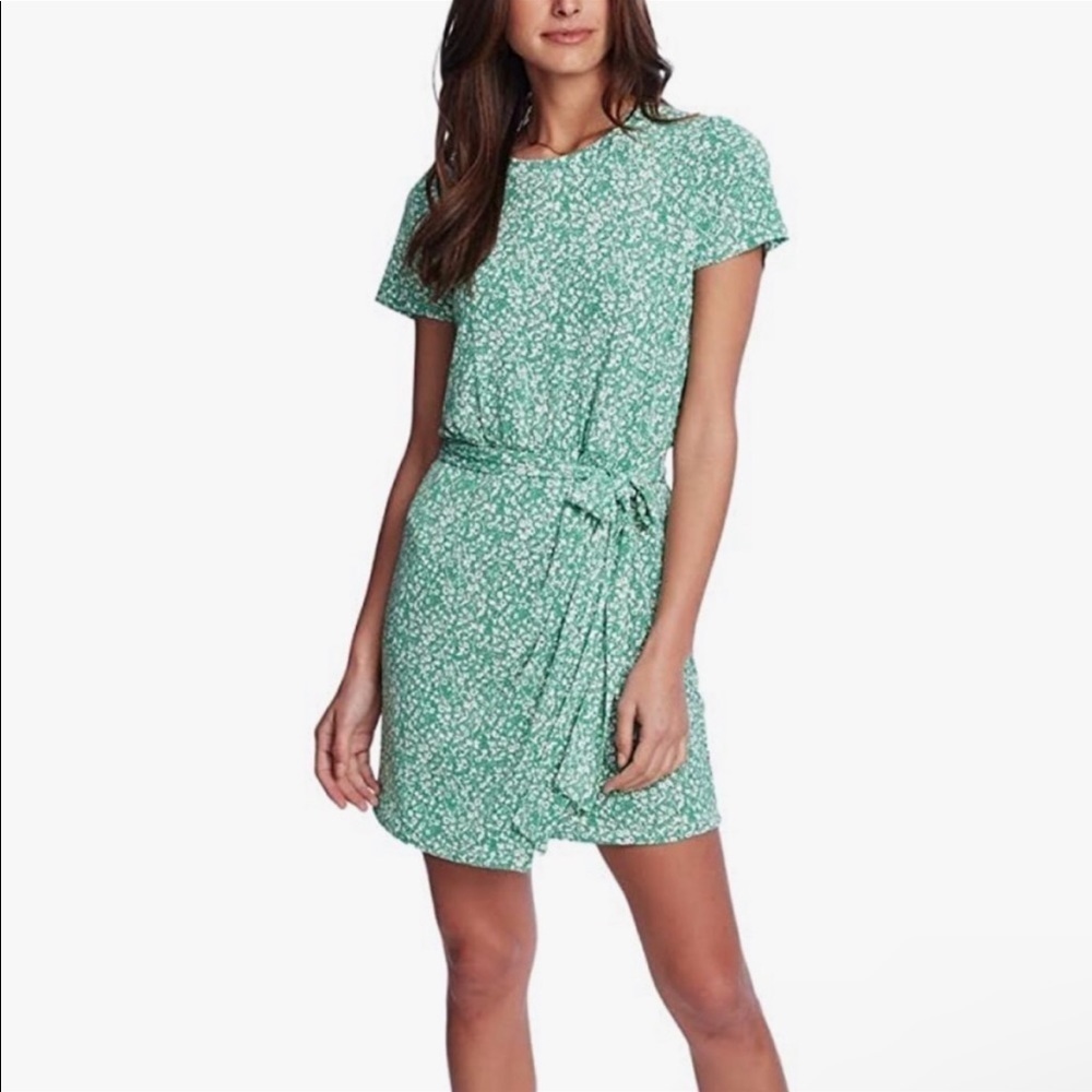 1 State floral green stretch belted mini dress size 3X